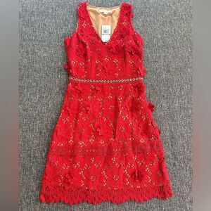 Michael Kors Red Halter Sheath Mini Dress